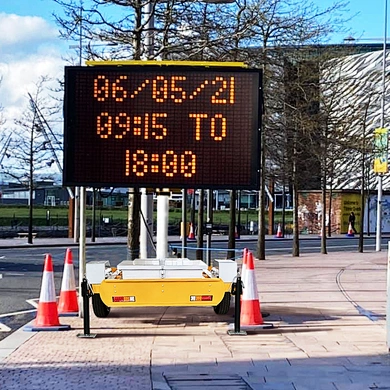 Portable Amber Variable Message Signs