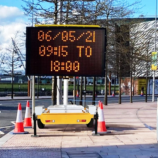 Portable Amber Variable Message Signs